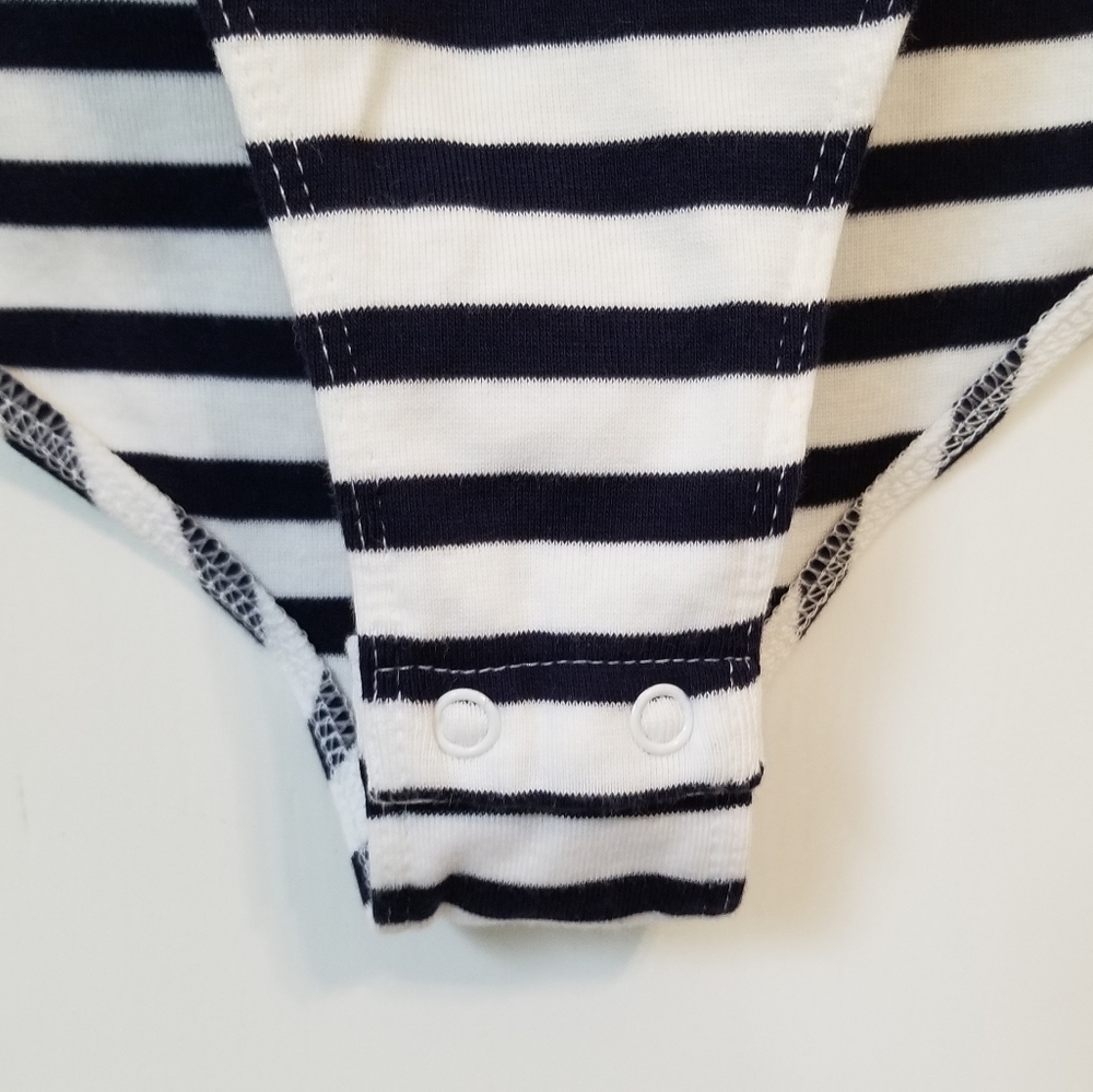 NWT GAP Navy and White Henley Sleeveless Bodysuit - Picture 4 of 6